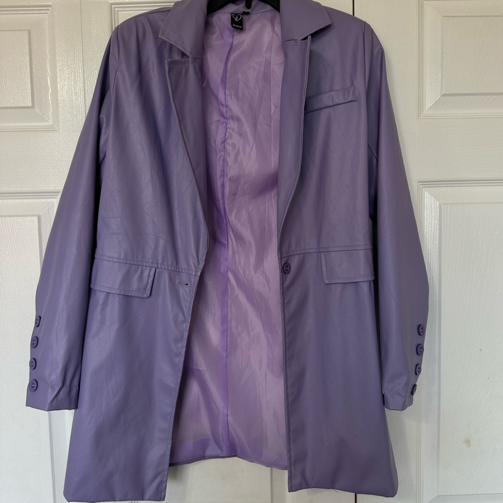 Windsor Purple Leather Blazer